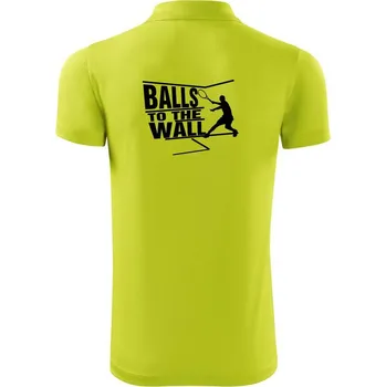 Pánská košile Balls to the Wall squash - Polokošile Victory sportovní (dresovina) - S ( Limetková )