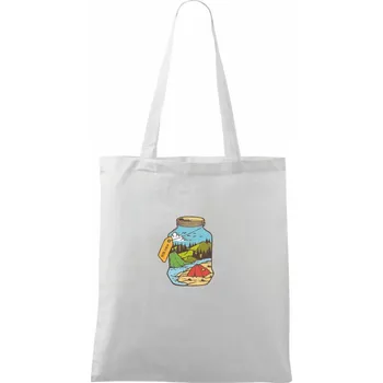 Nákupní taška 100 procent natur - Taška bavlněná - 42 x 38 cm ( Bílá )