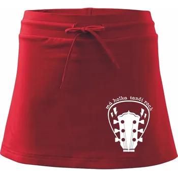 Dámská sukně Má holka tančí rock - Sportovní sukně - two in one - L ( Červená )