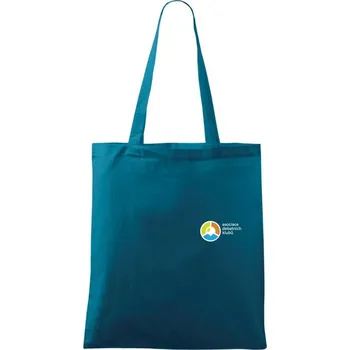 Asociace debatních klubů logo s textem - Taška bavlněná - 42 x 38 cm ( Petrolejová )