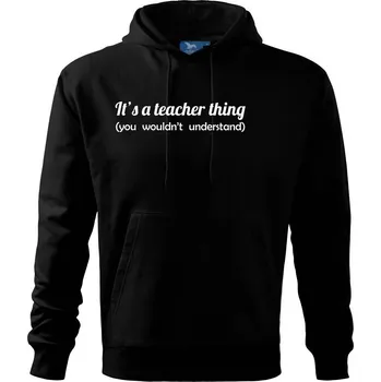 Pánská mikina Teacher thing - Mikina pánská Cape s kapucí - L ( Černá )