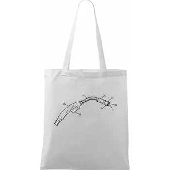 Svářeč - Svářecí pistole - jednoduchá - Taška bavlněná - 42 x 38 cm ( Bílá )