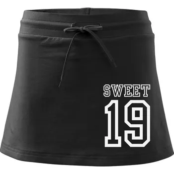 Dámská sukně Sweet 19 - Sportovní sukně - two in one - S ( Černá )