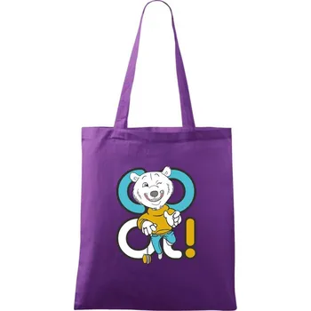 Cool medvěd - Taška bavlněná - 42 x 38 cm ( Fialová )