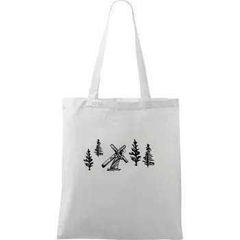 Nákupní taška Ježíš s křížem - Taška bavlněná - 42 x 38 cm ( Bílá )