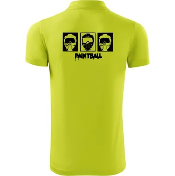 Pánská košile Paintball masky - Polokošile Victory sportovní (dresovina) - 3XL ( Limetková )