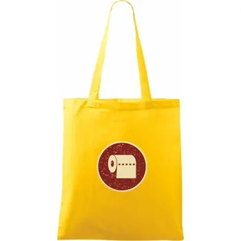 Nákupní taška Toaletní papír - Taška bavlněná - 42 x 38 cm ( Žlutá )