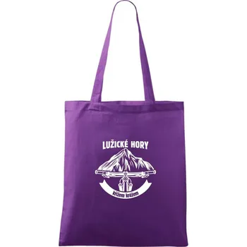 Lužické hory křížem krážem - Taška bavlněná - 42 x 38 cm ( Fialová )