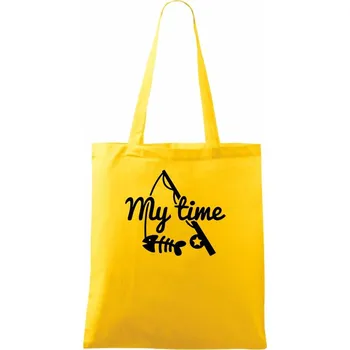 Nákupní taška Rybaření - My time - Taška bavlněná - 42 x 38 cm ( Žlutá )