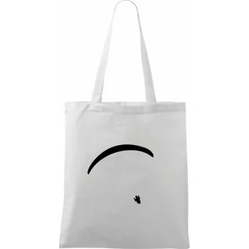 Obrys padáku velký - Taška bavlněná - 42 x 38 cm ( Bílá )