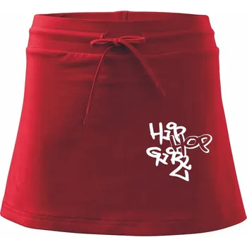 Dámská sukně Hip hop girl - Sportovní sukně - two in one - M ( Červená )