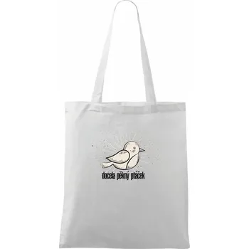 Docela pěkný ptáček - Taška bavlněná - 42 x 38 cm ( Bílá )