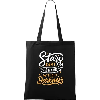 Stars Can't Shine Without Darkness - Taška bavlněná - 42 x 38 cm ( Černá )