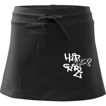 Dámská sukně Hip hop girl - Sportovní sukně - two in one - XS ( Černá )