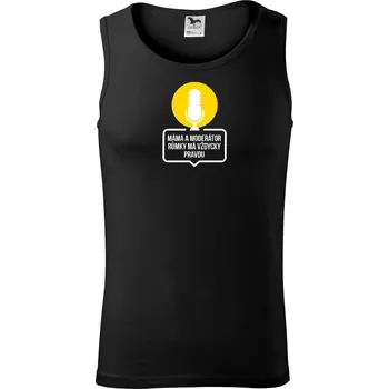 Pánské termoprádlo Máma a moderátor růmky má vždycky pravdu - Tílko pánské Core - 2XL ( Černá )