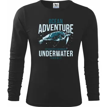 Chlapecké tričko Turtle journey - Triko dětské Long Sleeve - 122 cm/6 let ( Černá )