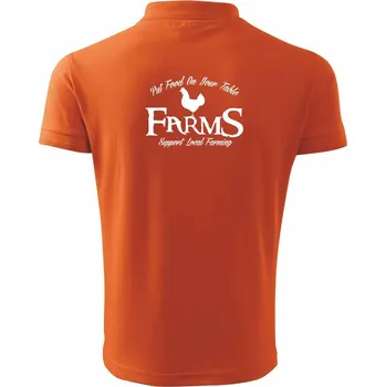 Pánská košile Put Food Farms - Polokošile pánská Pique Polo 203 - XL ( Oranžová )