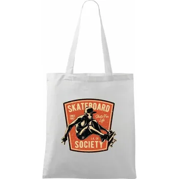 Skateboard Society - Taška bavlněná - 42 x 38 cm ( Bílá )