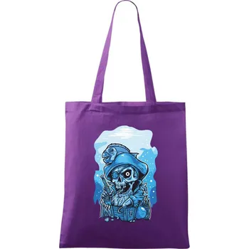 Lebka potápěč poklad - Taška bavlněná - 42 x 38 cm ( Fialová )