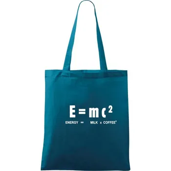 Teorie relativity mléko a káva - Taška bavlněná - 42 x 38 cm ( Petrolejová )