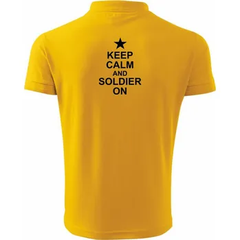 Pánská košile Keep calm and soldier on - Polokošile pánská Pique Polo 203 - S ( Žlutá )