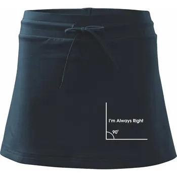 Dámská sukně I'm Always Right - Sportovní sukně - two in one - XL ( Námořní modrá (velmi tmavá - téměř černá) )