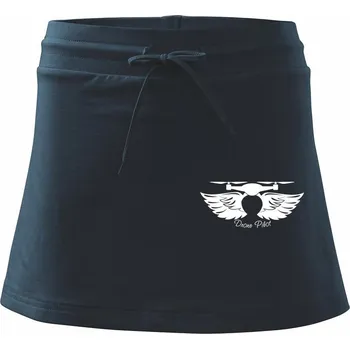 Dámská sukně Dron pilot - Sportovní sukně - two in one - XL ( Námořní modrá (velmi tmavá - téměř černá) )