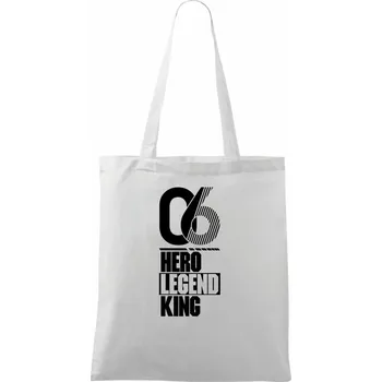Nákupní taška Hero, Legend, King x Queen 2006 - Taška bavlněná - 42 x 38 cm ( Bílá )