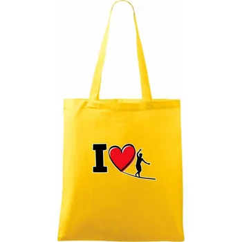 I love slackline - Taška bavlněná - 42 x 38 cm ( Žlutá )