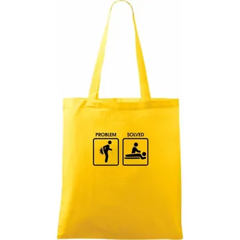 Nákupní taška Masáž problem solved - Taška bavlněná - 42 x 38 cm ( Žlutá )