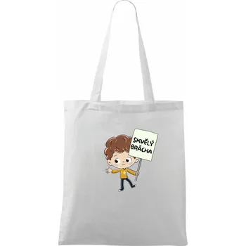 Skvělý brácha chlapeček - Taška bavlněná - 42 x 38 cm ( Bílá )