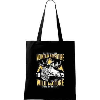Wild Nature Mountain Adventure - Taška bavlněná - 42 x 38 cm ( Černá )
