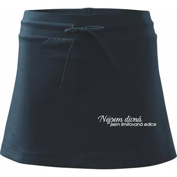 Dámské oblečení Nejsem divná, jsem limitovaná edice - Sportovní sukně - two in one - L ( Námořní modrá (velmi tmavá - téměř černá) )