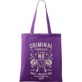 Nákupní taška Criminal Syndicate - Taška bavlněná - 42 x 38 cm ( Fialová )