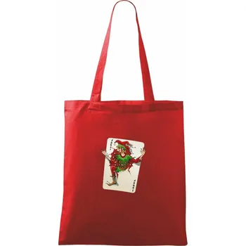 Nákupní taška Karta Joker - Taška bavlněná - 42 x 38 cm ( Červená )