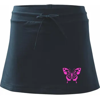 Dámská sukně Motýl - Sportovní sukně - two in one - XL ( Námořní modrá (velmi tmavá - téměř černá) )