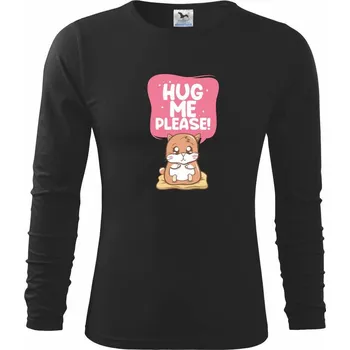 Chlapecké tričko Morče - hug me please - Triko dětské Long Sleeve - 104-110cm / 3-4 roky ( Černá )