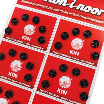 L2301 Kovové patenty, velikost 1/2 - Černá