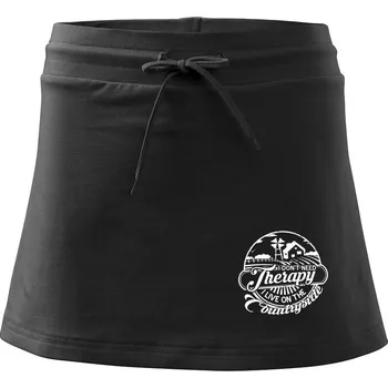 Dámská sukně I don't need therapy countryside - Sportovní sukně - two in one - S ( Černá )