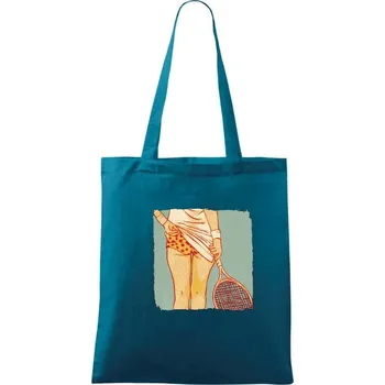 Nákupní taška Tenis is sexy 2 - Taška bavlněná - 42 x 38 cm ( Petrolejová )