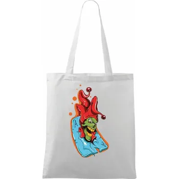 Poker - Joker v esu - Taška bavlněná - 42 x 38 cm ( Bílá )