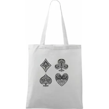 Poker symboly abstraktní - Taška bavlněná - 42 x 38 cm ( Bílá )