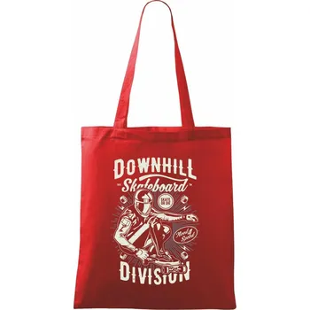 Nákupní taška Downhill Skateboard Division - Taška bavlněná - 42 x 38 cm ( Červená )