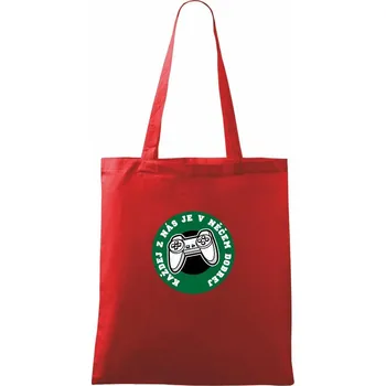 Každej z nás je v něčem dobrej - Taška bavlněná - 42 x 38 cm ( Červená )