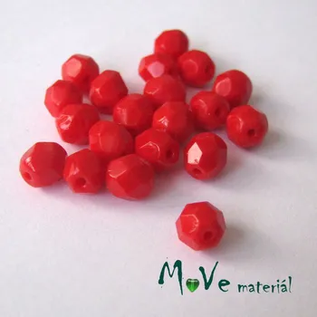 Dětské navlékací korálky České ohňovky 6mm/20 ks, červené