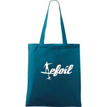 Efoil logo psací - Taška bavlněná - 42 x 38 cm ( Petrolejová )