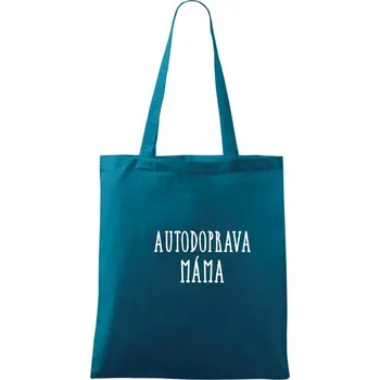 Autodoprava máma - Taška bavlněná - 42 x 38 cm ( Petrolejová )