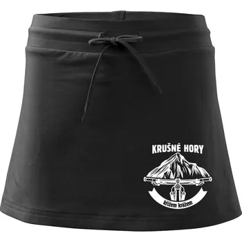 Dámská sukně Krušné hory křížem krážem - Sportovní sukně - two in one - XL ( Černá )