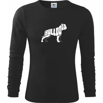 Chlapecké tričko Buldog - Triko dětské Long Sleeve - 122 cm/6 let ( Černá )