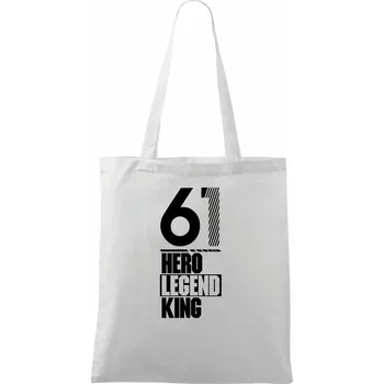 Hero, Legend, King x Queen 1961 - Taška bavlněná - 42 x 38 cm ( Bílá )